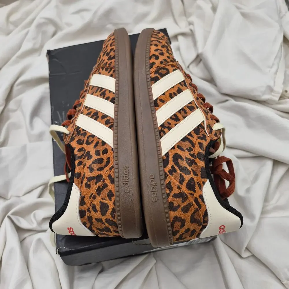 Adidas Breaknet Sleek Leopard Casual Sneakers Women SZ 8